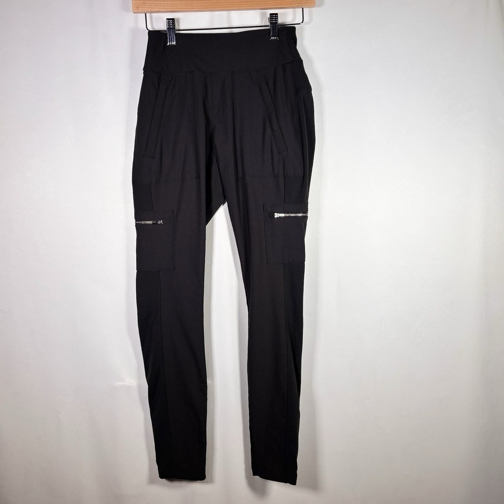 Athleta Pants Womens 0 Headlands Hybrid Cargo Black Athleisure Sporty Casual